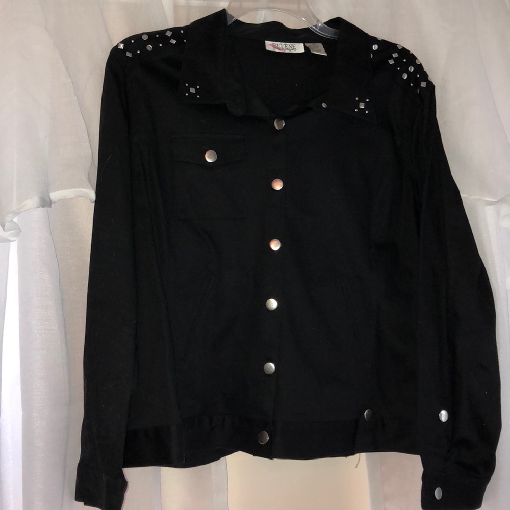 Selene Sport Black cotton stretch jacket 3X
